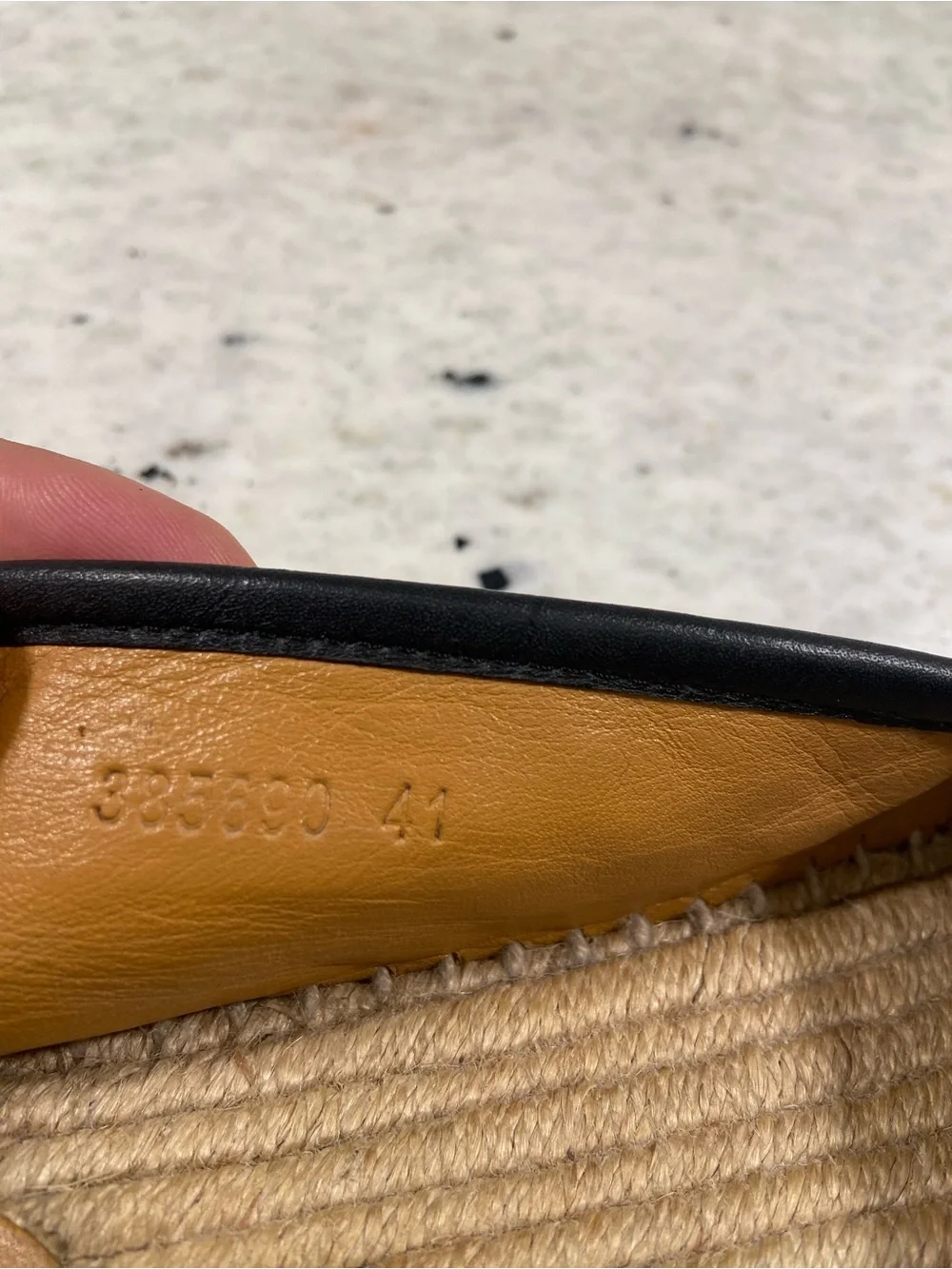 Gucci black microguccissima leather espadrilles size 41